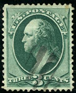 US #158 SCV $110.XF-SUPERB, faintly canceled, well centered, fresh color, SEL...