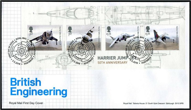 HERRICKSTAMP GREAT BRITAIN Sc.# 3845 Engineering S/S FDC - Edinburgh