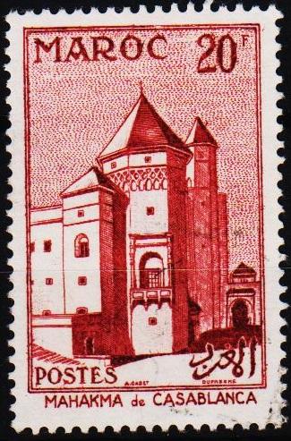 Morocco(French). 1955 20f S.G.459 Fine Used