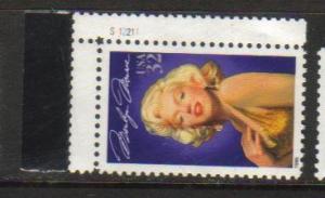 #2967 MNH plate # single 32c Marilyn Monroe 1995 Issue