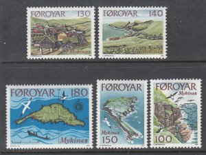 Faroe Islands 31-35 MNH VF