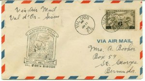 FAM 17, 6c per oz. 1935 AIRMAIL to BERMUDA with receiver Canada cover