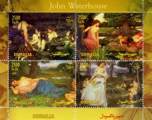 Somalia 2004 JOHN WATERHOUSE English Painter NUDES Sheet Perforated Mint (NH)