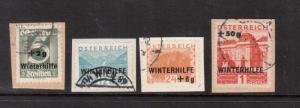 Austria #B118 - #B121 VF Used On Piece