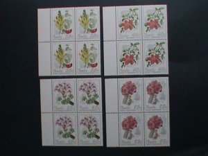 ​NAMIBIA 1994 SC#762-5 COLORFUL BEAUTIFUL LOVELY FLOWERS -MNH BLOCK SET VF