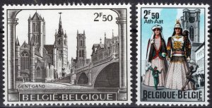 ZAYIX Belgium 809-810 MNH Festival Folklore The Giants of Ath Ghent 071823S149M