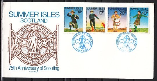 Summer Isles (Scotland). Scout Anniversary issue. First day cover. *