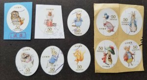 *FREE SHIP Japan Cartoon Peter Rabbit 2011 Pig Duck Owl (complete 10v) USED #1