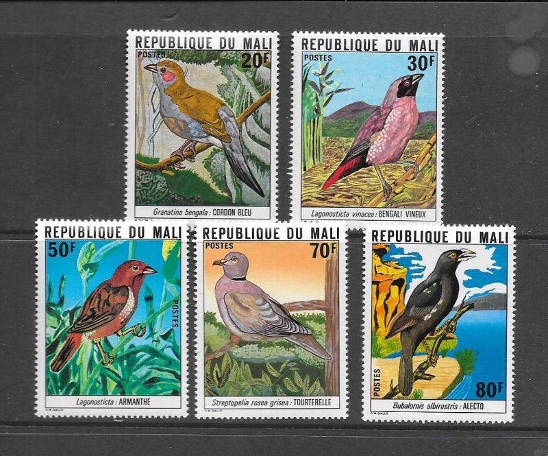 BIRDS - MALI #298-302 MH