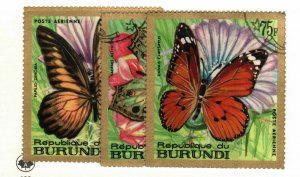 Burundi #C13-5 used butterflies