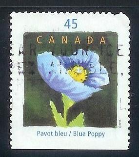 Canada #1638 45c Flower -  Blue Poppy