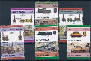 [63583] Tuvalu 1984 Steam Locs - Trains - Railways Niutao MNH