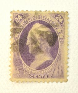 US STAMP SCOTT #153 SCOTT 24C NBNCo NO GRILL, 1870