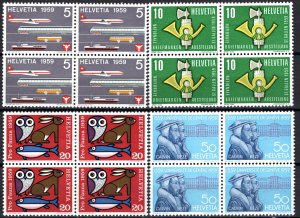 Switzerland Scott # 370 - 373, mint hr, b/4