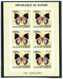 Guinea 2002 BUTTERFLIES Sheet Imperforated Mint (NH)