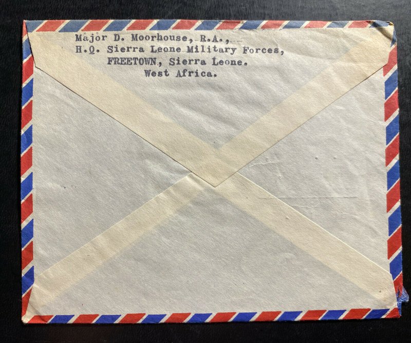1950 Military Forces Freetown Sierra Leone Airmail Cover To Zurich Switzerland