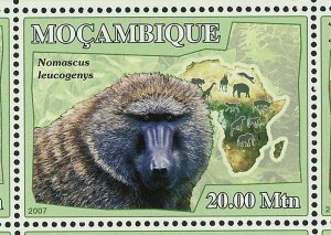 Apes Stamp Borneo Proboscis Cercopithecidae Cebidae S/S MNH #3056-3061