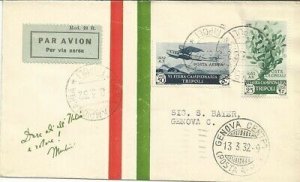 Libya VI Cent Fair. 25 + Air Mail on cover