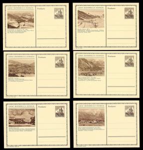 AUSTRIA (120) Scenery View Brown 1 Shilling Postal Cards c1950s ALL MINT UNUSED