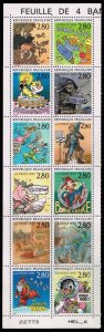 France #2394a Greeting Booklet Pane of 12; MNH