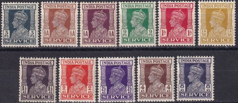 India #O105-112 Unused CV $18.80 (Z1461)