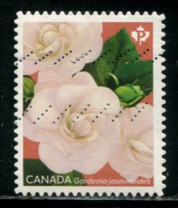 3169 Canada (90c) Gardenia Flowers SA bklt, used