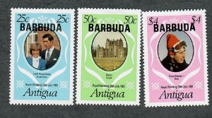 Barbuda #497 - 499 Mint Lightly Hinged singles