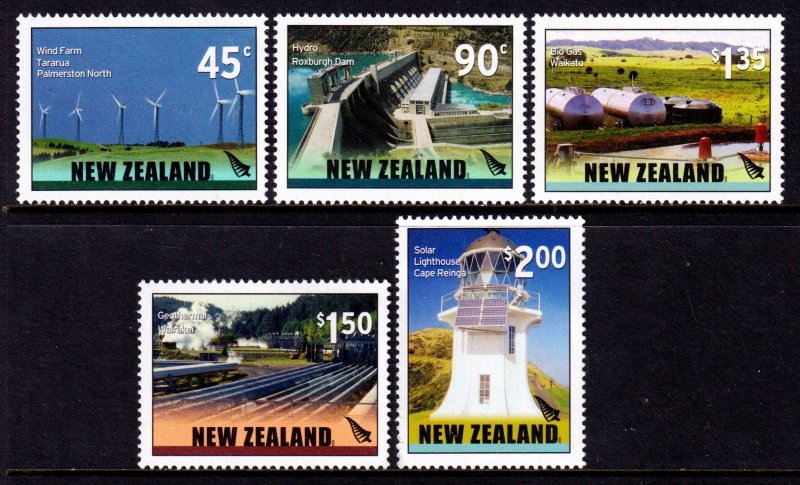 New Zealand 2006 Renewable Energy Complete Mint MNH Set SC 2071-2075