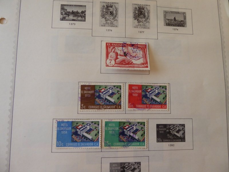 Salvador 1923-1963 Stamp Collection on Scott Album Pages