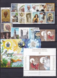 2020 Vatican - Complete year set - Sas#1841 and other -  MNH**