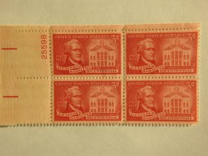 U. S. #1086  MINT  Plate Block  OG  NH