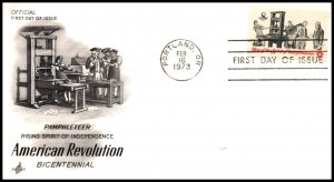 US 1476 Phamphleteer Artcraft U/A FDC