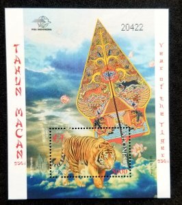 *FREE SHIP Indonesia Year Of The Tiger 2010 Big Cat Lunar Chinese Zodiac (ms MNH