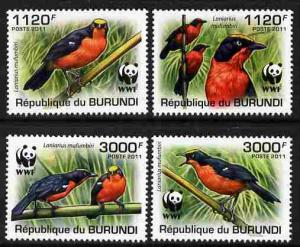 Burundi 2011 WWF - Papyrus Gonolek perf set of 4 values u...