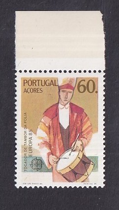 Portugal Azores  #353   MNH   1985  Europa   man playing drum