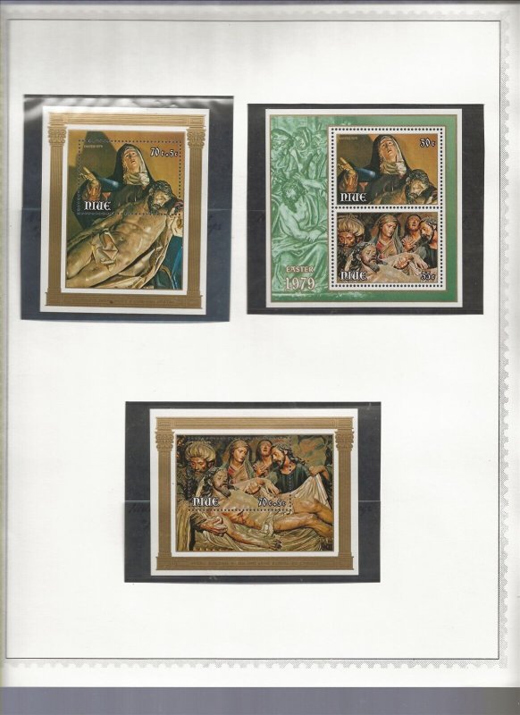 NIUE Sc 235-6+236a+B6-7 NH issue of 1979 - SET+3S/S - EASTER - ART
