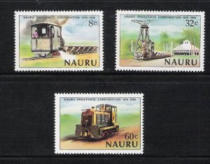 NAURU - 1980 NAURU PHOSPHATE CORPORATION - 3V - MINT NH