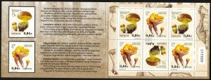 Lithuania 2016 Mushrooms Booklet MNH