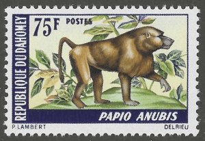 Dahomey, stamp,  Scott#255,  mint, never, hinged, Baboon
