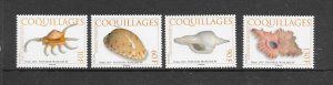FRENCH POLYNESIA #944-7 SHELLS MNH