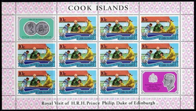 Cook Islands 1971 Sc#297/301 Prince Philip Polo Player/Royal Family Shlt.10+10L.