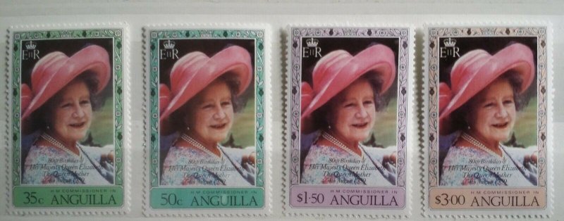 Anguilla 1980 Queen Mother 80th Birthday MNH Stamp Set & MS