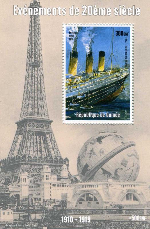 Guinea 1998 EVENTS 1910/1919 Titanic s/s Perforated Mint (NH)