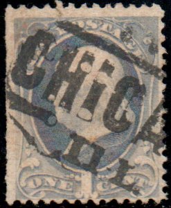 US #206 F/VF used, well struck Chicago Ill cancel, super fresh, nice!