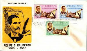 1968 Philippines FDC - Malolos Constitution Felipe G. Calderon - Manila - F14842