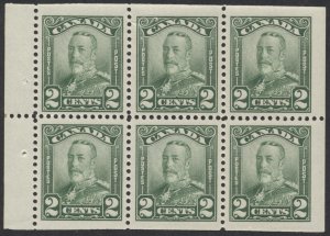 Canada #149a 150a 153a Set of 3 George V Scroll Booklet Panes Mint OG VF LH