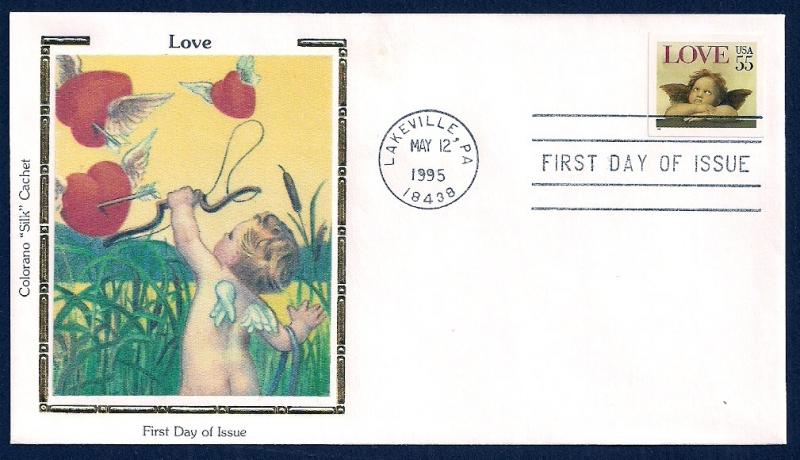 UNITED STATES FDC 55¢ LOVE 1995 Colorano