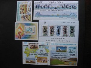 French Colonies 6 all different Souvenir Sheets SS nice group!