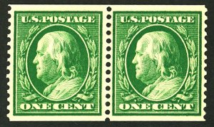 U.S. #387 MINT PAIR OG LH