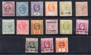 Ceylon QV-KGV mint and unused collection WS9668